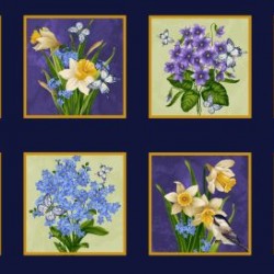 Floral Blocks - BLUE