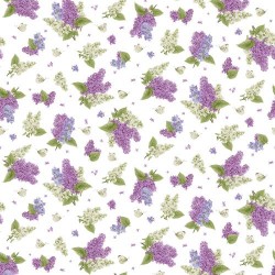 Lilacs & Butterflies - WHITE