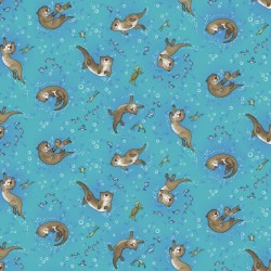 Underwater Otters-BLUE