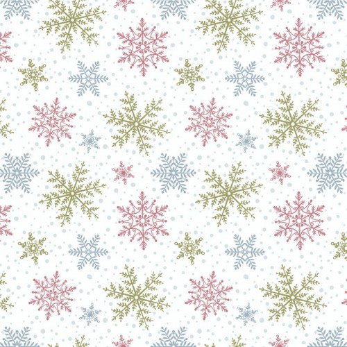 Tossed Snowflakes - MULTI/WHITE