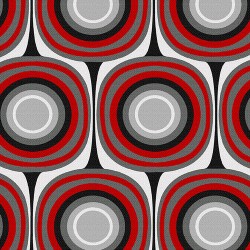 Wideback 108" - Circles - RED/BLACK/WHITE