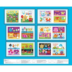 My Very Silly Monster Shapes-Book Panel 36" - BLUE