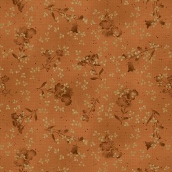 Flannel - Pressed Flowers - ORANGE