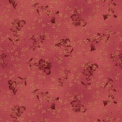 Flannel - Pressed Flowers - RED