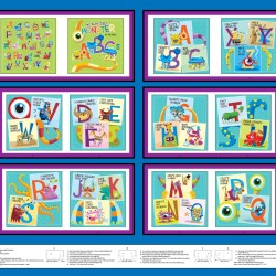 Book Panel Silly Monster - 90cm Digital - BLUE/BLUE