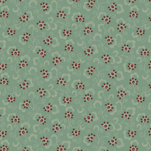 Blooming Vines - DUSTY AQUA