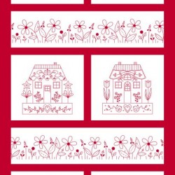 Redberry Lane Panel 60cm - RED