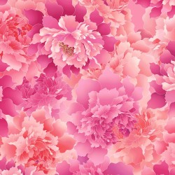 118" Wideback Monochromatic Peony - PINK