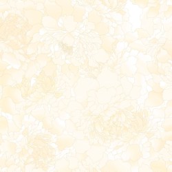 118" Wideback Monochromatic Peony - CREAM