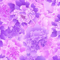 118" Wideback Monochromatic Peony - LILAC