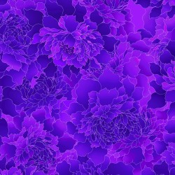 118" Wideback Monochromatic Peony - DEEP PURPLE