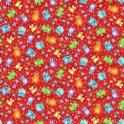 Tossed Monsters & Footsteps Glow - RED