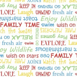 Camping Words - WHITE