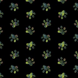 Paw Prints - BLACK/MULTI