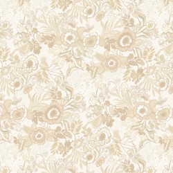 108" Wideback Packed Floral - CREAM