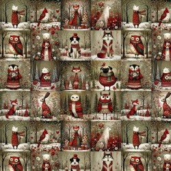 Cute Scenes in a Box (Flannel) (Digital) - CHRISTMAS