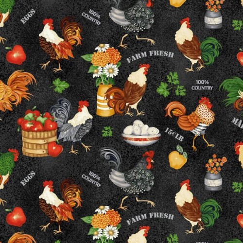 Roosters & Chickens - BLACK
