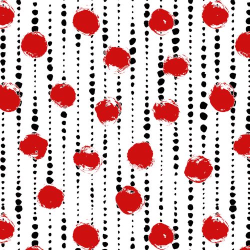 Abstract Dot on Gradient Dotted Stripe - WHITE