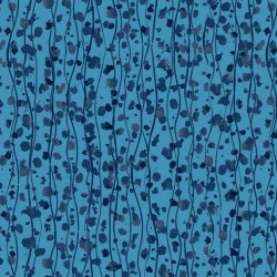 Wavy Stripe with dots - BLUE