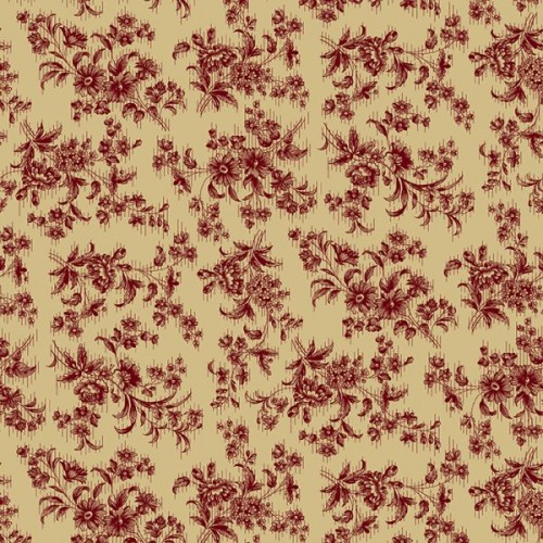 Red Delicate Floral - BEIGE