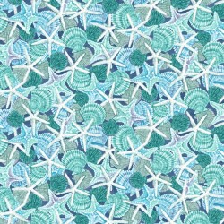 Packed Shells and Starfish - BLUE