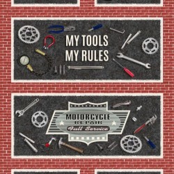 Panel - My Tools My Rules 60cm - BRICK