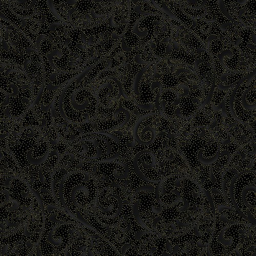 Dots Swirls-BLACK GOLD