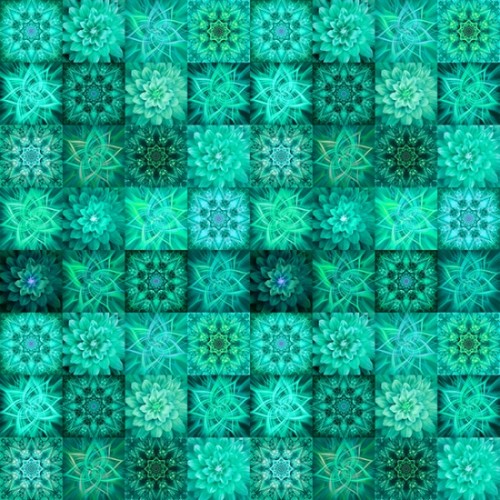 DreamBig - Flower Tiles - TEAL (Digital)