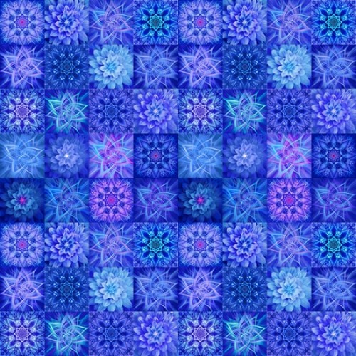 DreamBig - Flower Tiles - INDIGO (Digital)