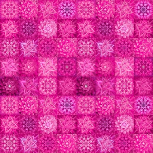 DreamBig - Flower Tiles - MAGENTA (Digital)