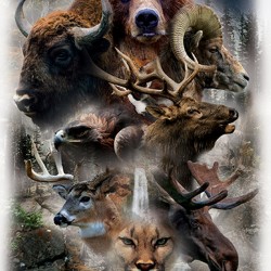 Call of the Wild - Panel(75cm)-Large Animals - BLACK (Digital)