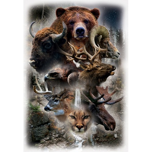 Call of the Wild - Panel(75cm)-Large Animals - BLACK (Digital)