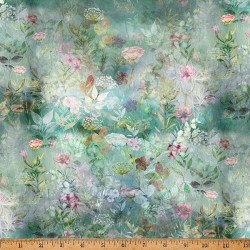 Multi Flowers - DUSTY BLUE