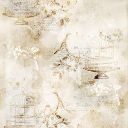 Birds and Cage - PARCHMENT