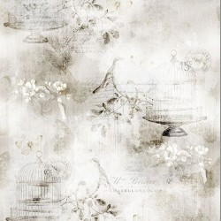 Faded Nature and Script - GREIGE