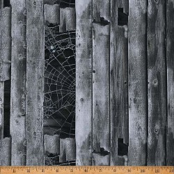 Wooden Planks & Spiderwebs - CHARCOAL