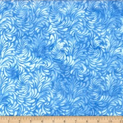 Hoffman Batik Swirls - CORNFLOWER