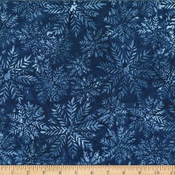 Hoffman Batik Snowflake - NAVY