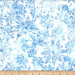 Hoffman Batik Snowflake - H2O