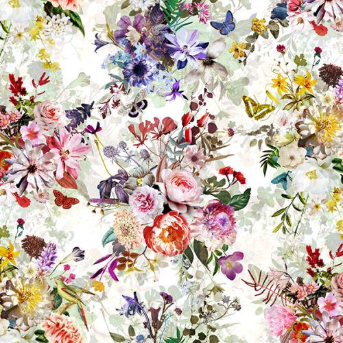 Flowers and Butterflies - CREAM