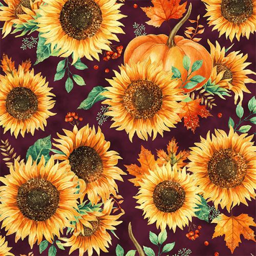 Sunflowers - MULBERRY/GOLD