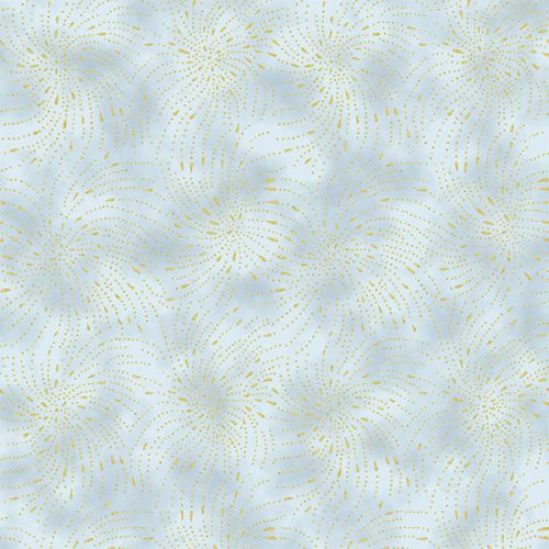 Swirls - DUSTY BLUE/GOLD