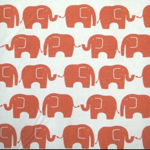 Kokka Japan (100%-Cotton-110cm) - ELEPHANTS - RED
