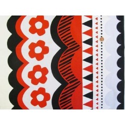 Kokka Japan (100%-Cotton-110cm) - GEOMETRIC - RED/BLACK