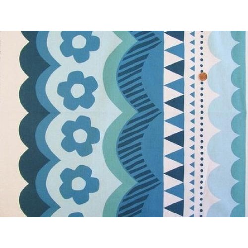 Kokka Japan (100%-Cotton-110cm) - GEOMETRIC - TEAL/BLUE