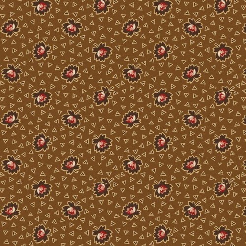 Flowers & Triangles - BROWN