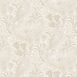 108" Wideback FLORAL WITH ACANTHUS LEAVES - CREAM
