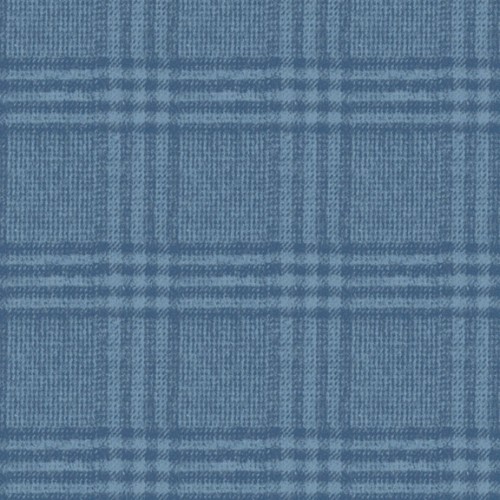 Glen Plaid Yarn Dyed Flannel - BLUE