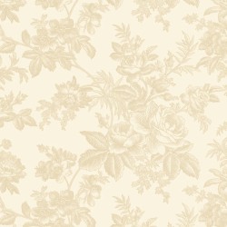 108" Wideback Rose Toile - CREAM