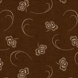 108" Wideback Antique Flower  - BROWN